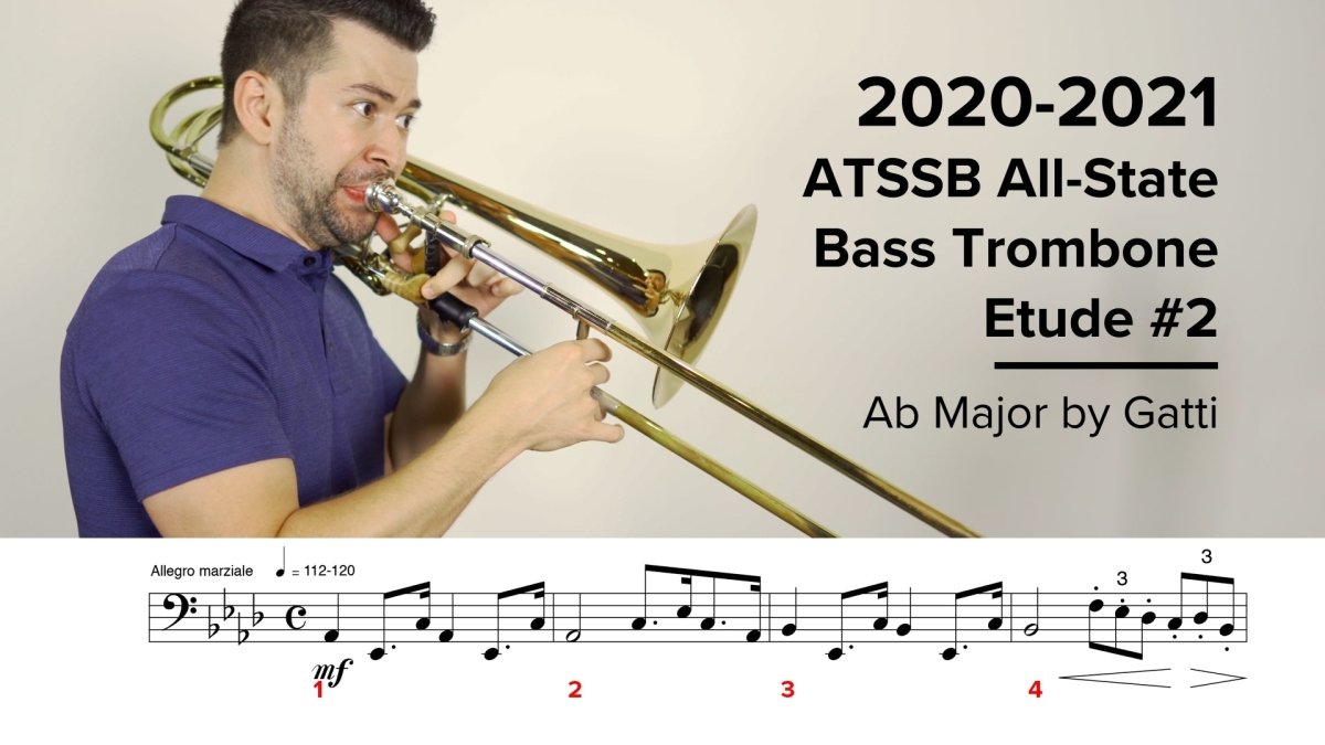 20202021 ATSSB All State Bass Trombone Etude 2 Ab Major by Gatti