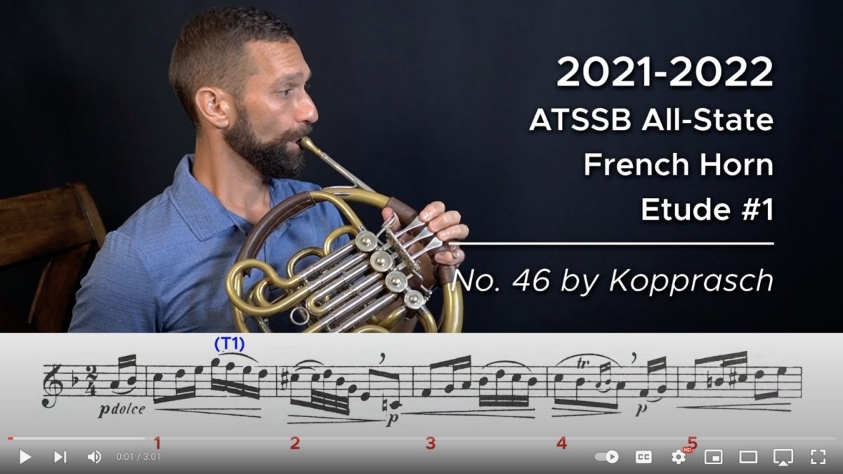 20212022 ATSSB AllState French Horn Etude 1 No. 46 by Kopprasch