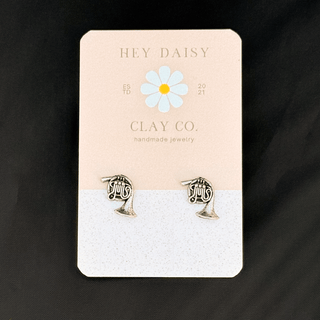 French Horn Stud Earrings - Houghton Horns