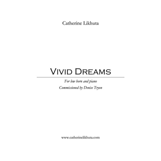 Vivid Dreams for Low Horn and Piano by Catherine Likhuta - Houghton Horns