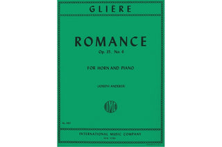 Romance, Opus 35, No. 6 by Gliere, ed. Anderer - Houghton Horns