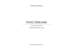 Vivid Dreams for Low Horn and Piano by Catherine Likhuta - Houghton Horns