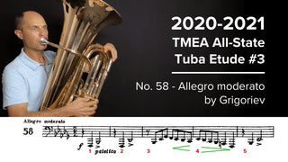 2020-2021 TMEA All State Tuba Etude #3 – No. 58 Allegro moderato by Grigoriev - Houghton Horns