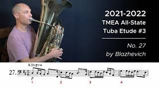 2021-2022 TMEA All-State Tuba Etude #3 – No. 27 by Blazhevich - Houghton Horns