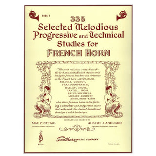 335 Selected Melodious Progressive & Technical Studies Book 1 for Horn by Pottag - Houghton Horns