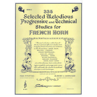 335 Selected Melodious Progressive & Technical Studies Book 2 for Horn by Pottag - Houghton Horns