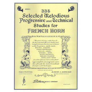 335 Selected Melodious Progressive & Technical Studies, Book 2 for Horn by Pottag - Houghton Horns
