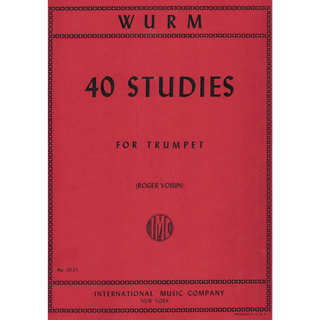 40 Studies for Trumpet by Wilhelm Wurm ed. Voisin