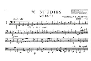 70 Studies for BBb Tuba Vol. I by Blazhevich - Houghton Horns