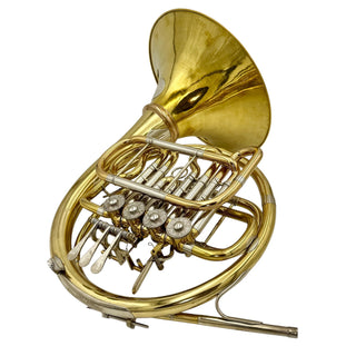 Alexander Model 90 - Bb Single Horn with F Extension/Stopping Valve - Yellow Brass - Lacquered Finish - Detachable Bell - Serial #: 4191 (Pre-Owned)