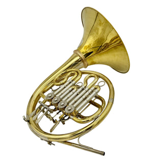 Alexander Model 90 - Bb Single Horn with F Extension/Stopping Valve - Yellow Brass - Lacquered Finish - Detachable Bell - Serial #: 4191 (Pre-Owned)