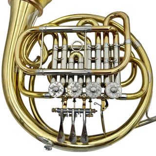 Alexander Model 90 - Bb Single Horn with F Extension/Stopping Valve - Yellow Brass - Lacquered Finish - Detachable Bell - Serial #: 4191 (Pre-Owned)