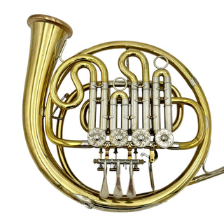 Alexander Model 90 - Bb Single Horn with F Extension/Stopping Valve - Yellow Brass - Lacquered Finish - Detachable Bell - Serial #: 4191 (Pre-Owned)