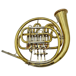 Alexander Model 90 - Bb Single Horn with F Extension/Stopping Valve - Yellow Brass - Lacquered Finish - Detachable Bell - Serial #: 4191 (Pre-Owned)