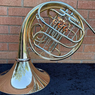 Dürk LD Clevenger with Hand-Hammered Bell - F/Bb Double French Horn - Gold Brass - Detachable Bell - Unlacquered Finish