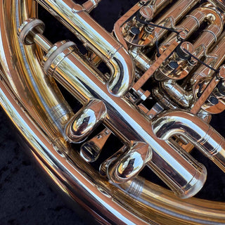 Dürk LD Clevenger with Hand-Hammered Bell - F/Bb Double French Horn - Gold Brass - Detachable Bell - Unlacquered Finish