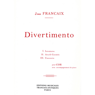 Divertimento for French Horn and Piano by Jean Françaix