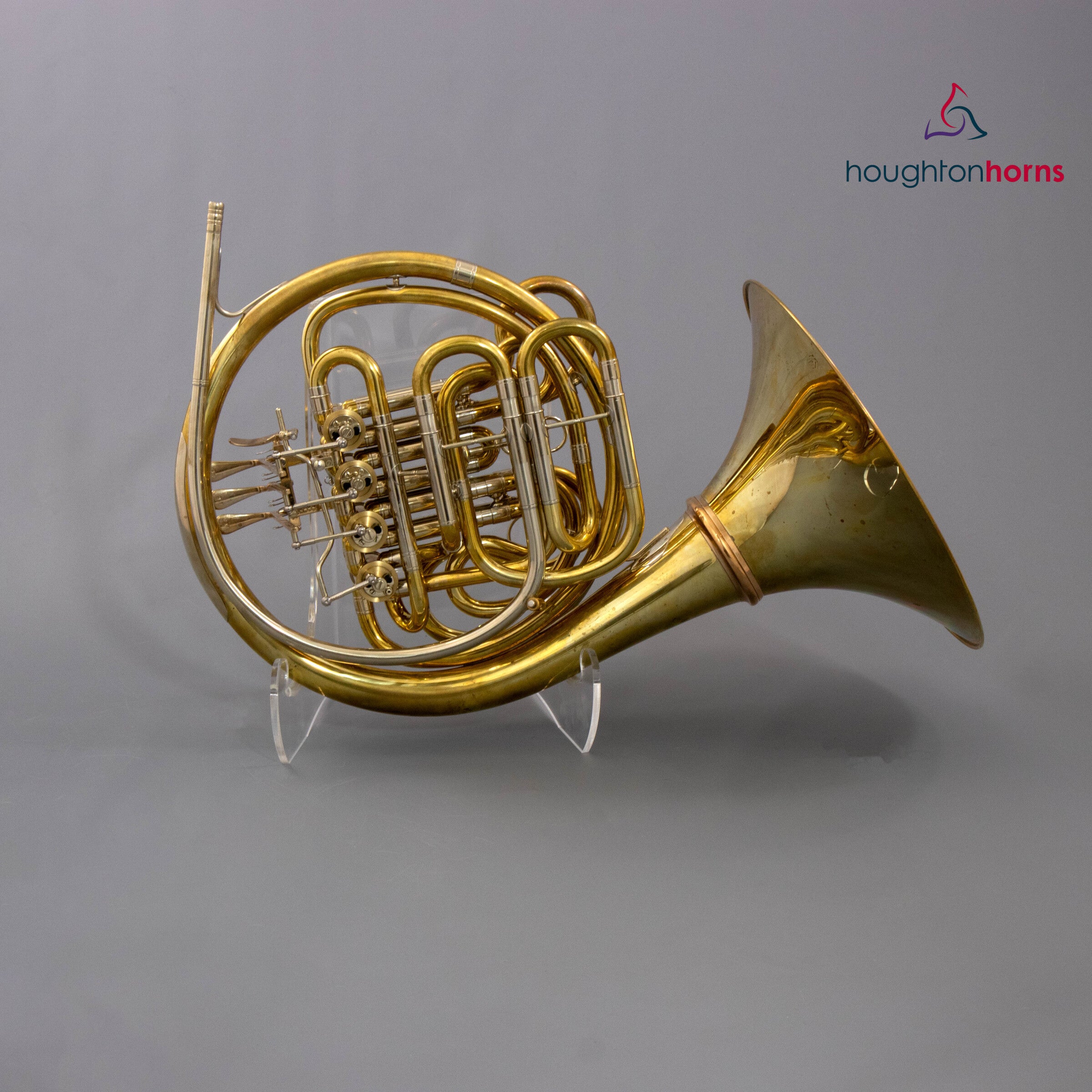【Finke】 Prof. Ehmann Model ロータリートランペット Finke Europa Model 63 - F/Bb Double French Horn - Yellow Brass