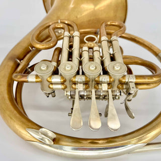 Hans Hoyer Compensating F/Bb Double Horn - Fixed Bell - Unlacquered Finish - Serial #: 102857 (As-Is)