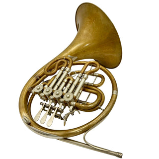 Hans Hoyer Compensating F/Bb Double Horn - Fixed Bell - Unlacquered Finish - Serial #: 102857 (Pre-Owned)