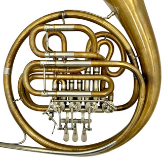 Hans Hoyer Compensating F/Bb Double Horn - Fixed Bell - Unlacquered Finish - Serial #: 102857 (Pre-Owned)