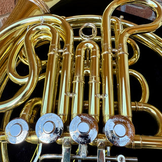 S.E. Shires Custom Model 200 "Houghton Horns" - F/Bb Double French Horn - Detachable Bell, Unlacquered Finish