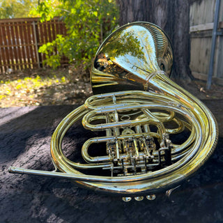 Lewis & Dürk LDx5 "Rhenish" Anniversary Edition - F/Bb Double French Horn - Yellow Brass - Detachable Bell - Unlacquered Finish