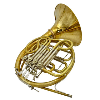 Medlin - F/Bb Double Horn - Yellow Brass - Detachable Bell - Unlacquered Finish - Serial #: 1959 (Pre-Owned)