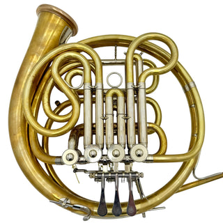 Medlin - F/Bb Double Horn - Yellow Brass - Detachable Bell - Unlacquered Finish - Serial #: 1959 (Pre-Owned)