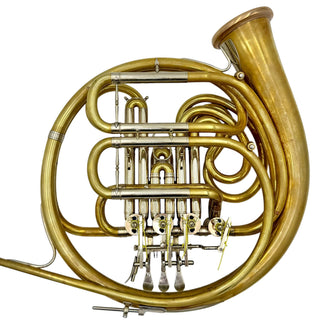 Medlin - F/Bb Double Horn - Yellow Brass - Detachable Bell - Unlacquered Finish - Serial #: 1959 (Pre-Owned)