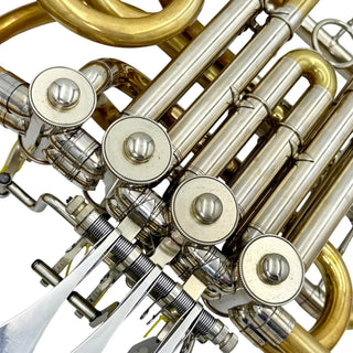 Medlin - F/Bb Double Horn - Yellow Brass - Detachable Bell - Unlacquered Finish - Serial #: 1959 (Pre-Owned)