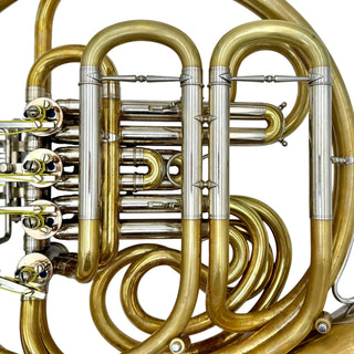 Medlin - F/Bb Double Horn - Yellow Brass - Detachable Bell - Unlacquered Finish - Serial #: 1959 (Pre-Owned)