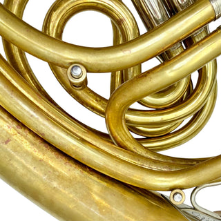 Medlin - F/Bb Double Horn - Yellow Brass - Detachable Bell - Unlacquered Finish - Serial #: 1959 (Pre-Owned)