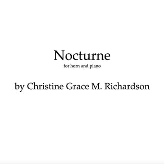Nocturne for Horn and Piano by Christine Richardson