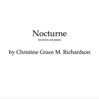 Nocturne for Horn and Piano by Christine Richardson