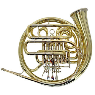 Ricco Kühn W 283 - F/Bb Double French Horn - Yellow Brass - Detachable Bell - Unlacquered Finish