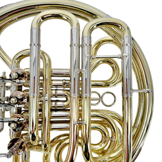 Ricco Kühn W 283 - F/Bb Double French Horn - Yellow Brass - Detachable Bell - Unlacquered Finish
