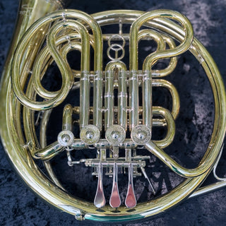 Ricco Kühn W 293 - F/Bb Double French Horn - Yellow Brass - Detachable Bell - Unlacquered Finish