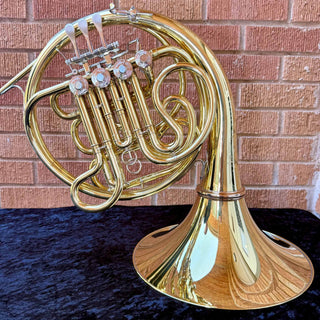 S.E. Shires Custom Series Model SHR200-U - F/Bb Double French Horn - Detachable Bell Unlacquered Finish