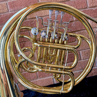S.E. Shires Custom Series Model SHR200-U - F/Bb Double French Horn - Detachable Bell Unlacquered Finish