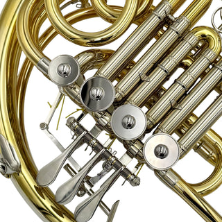 Yamaha YHR-671DU - F/Bb Double French Horn - Yellow Brass - Detachable Bell - Unlacquered Finish