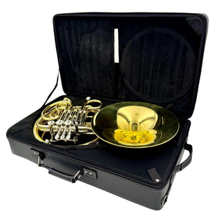 Yamaha YHR-671DU - F/Bb Double French Horn - Yellow Brass - Detachable Bell - Unlacquered Finish