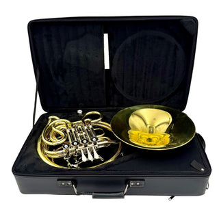 Yamaha YHR-671DU - F/Bb Double French Horn - Yellow Brass - Detachable Bell - Unlacquered Finish