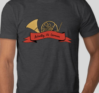 Actually, It's German T-Shirt - Houghton Horns