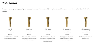 Alpine Rotstock (.750 Series) - French Horn Two - Piece Mouthpiece Underpart - Houghton Horns
