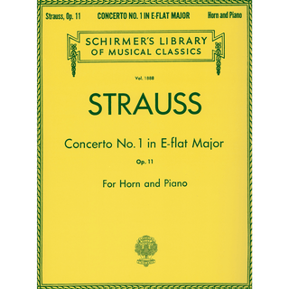 Concerto No. 1 in E Flat Major Op. 11 by Richard Strauss French Horn and Piano Reduction - Houghton Horns