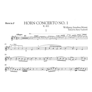 Concertos by Mozart for Horn ed. Tuckwell - Houghton Horns