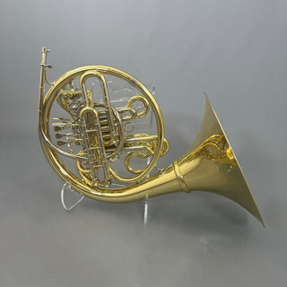 Engelbert Schmid Compensating Triple Eb Horn - Yellow Brass - Detachable Bell - Lacquered Finish - Serial : 22003 (Pre - Owned) - Houghton Horns