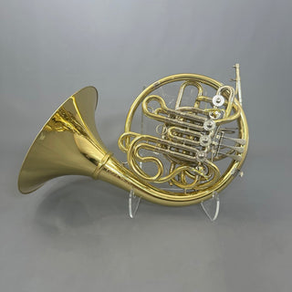 Engelbert Schmid Compensating Triple Eb Horn - Yellow Brass - Detachable Bell - Lacquered Finish - Serial : 22003 (Pre - Owned) - Houghton Horns