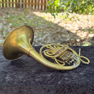 Engelbert Schmid F Vienna Horn - Yellow Brass - Detachable Bell - Unlacquered Finish - Serial #: 14143 (Pre-Owned)